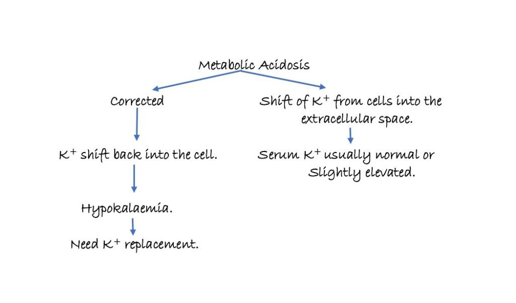 Metabolic acidosis in Diabetic Ketoacidosis